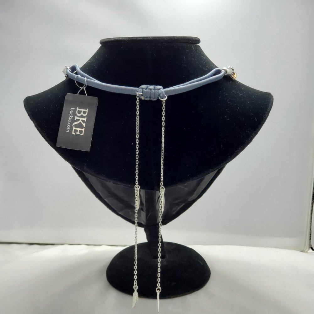 BKE chic multitone intertwined with silver chain in back of necklace - Picture 4 of 4